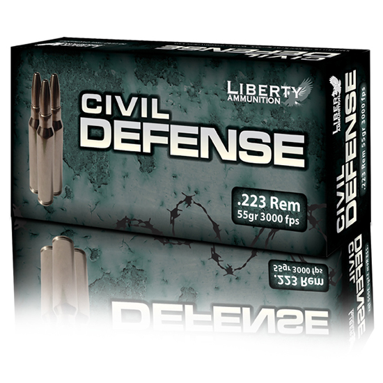 LIB AMMO CIVIL DEFENSE 223REM 55GR COPPER 20/50 - Ammunition